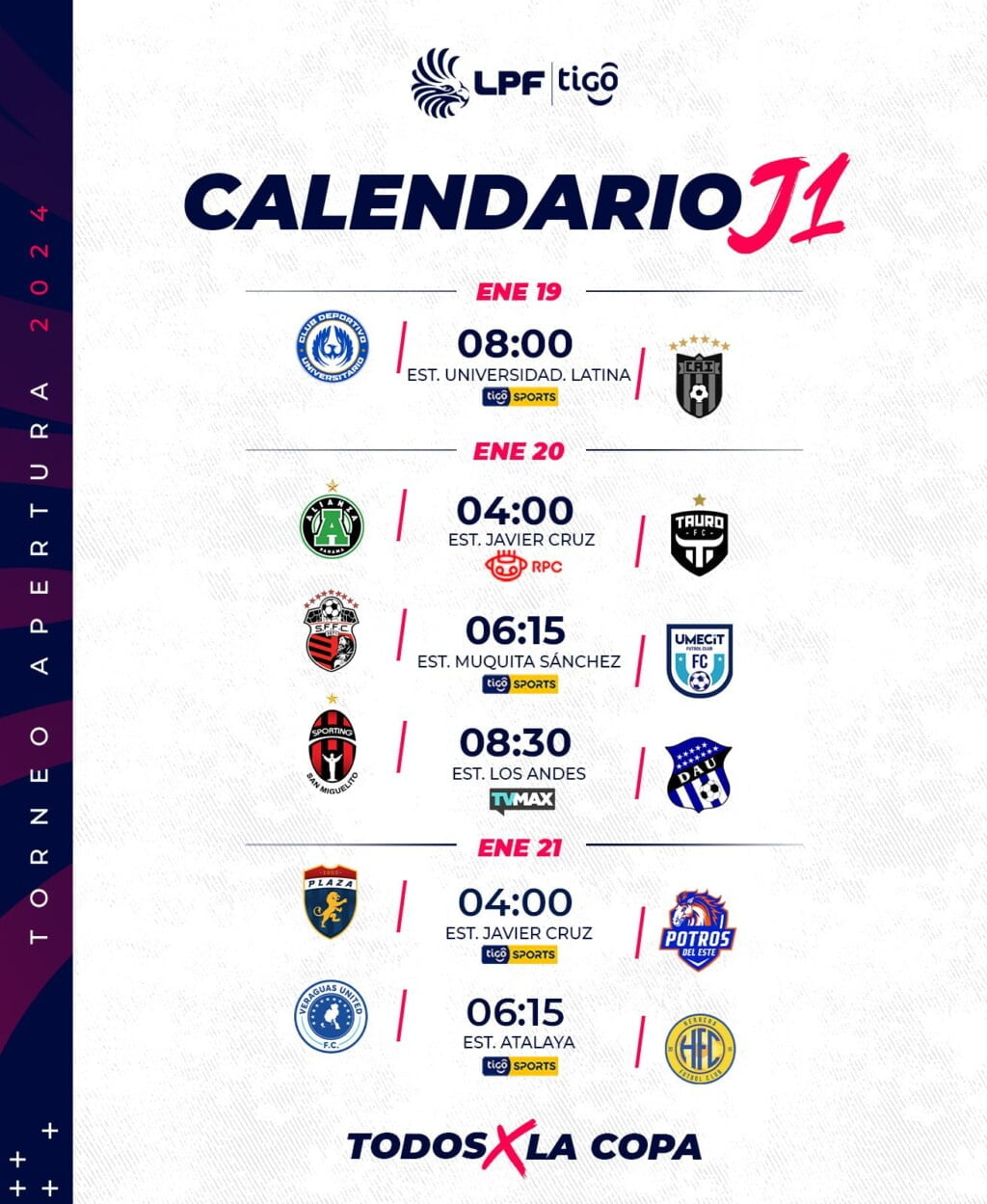 LPF Conoce el calendario del Torneo Apertura 2024 LPF TIGO