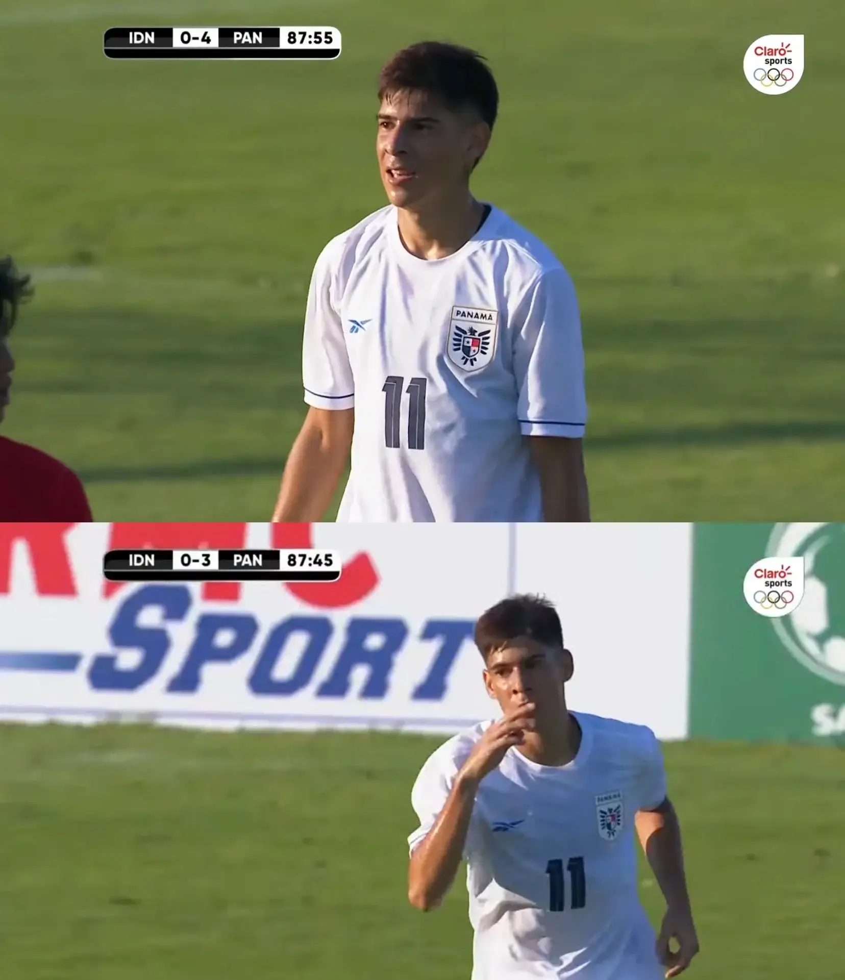 Gol debut de Amable Pinzon en la selección de Panamá Sub-23