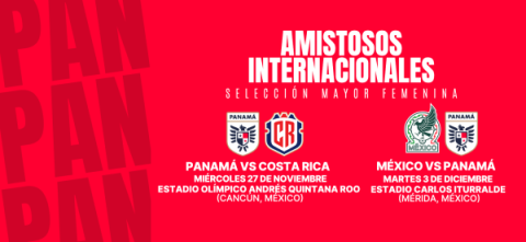 Panamá jugará amistosos ante Costa Rica Y México