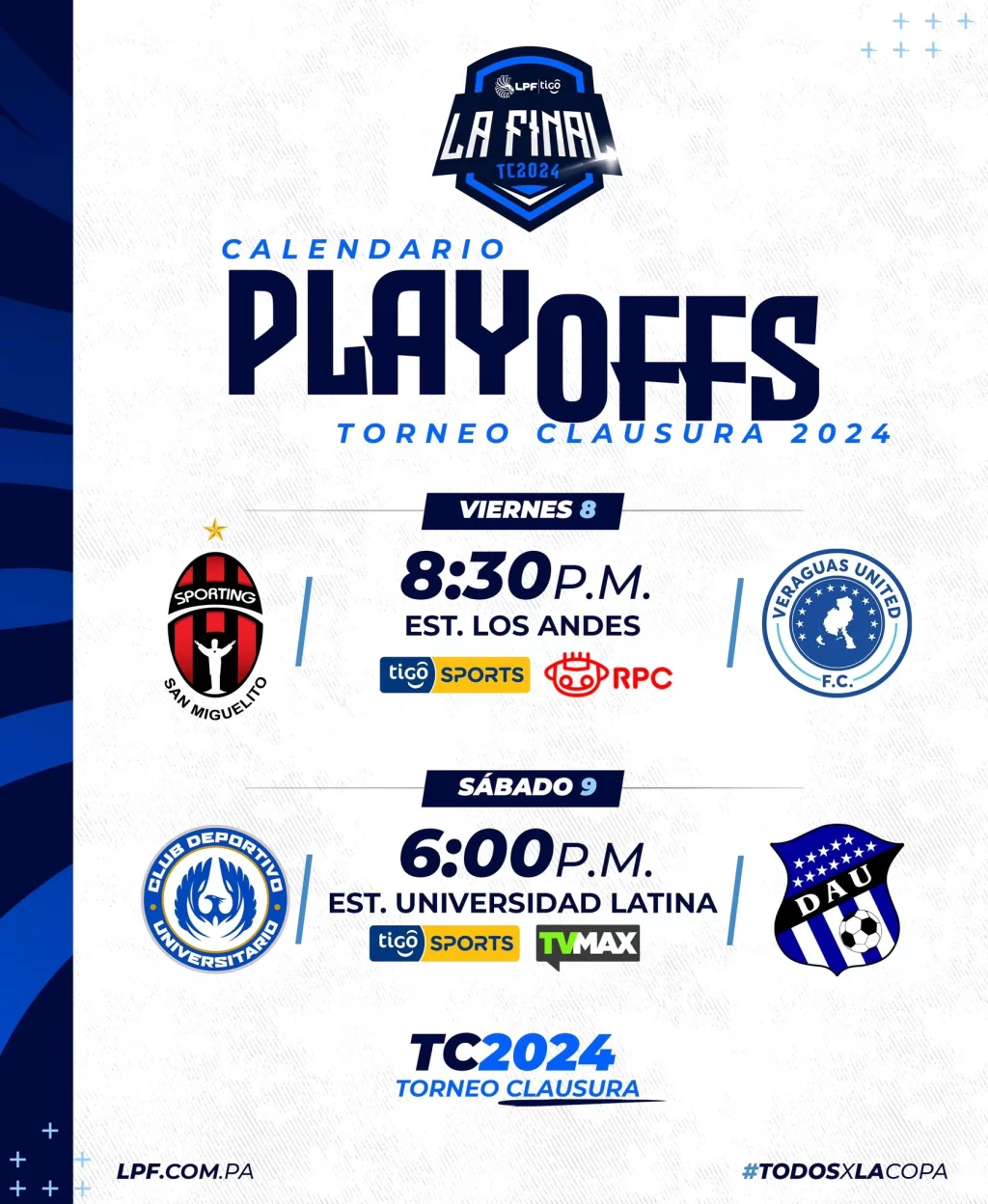 LPF Playoffs clausura 2024