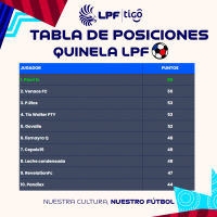 TABLA DE POSICIONES QUINELA J6