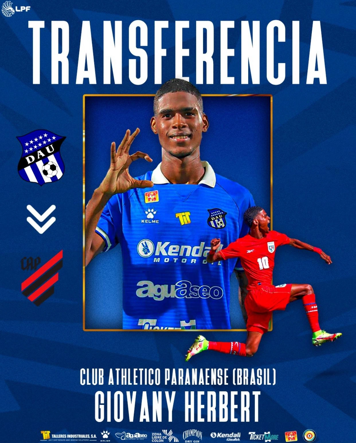 Giovany Herbert, nuevo jugador de Atlético Paranaense