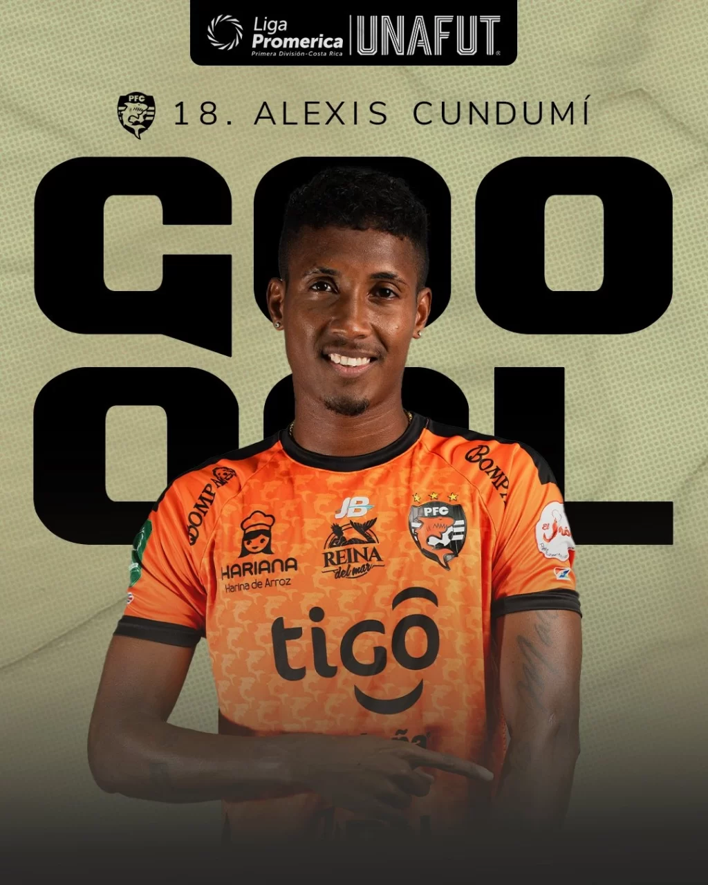 Alexis Cundumí, jugador de Puntarenas