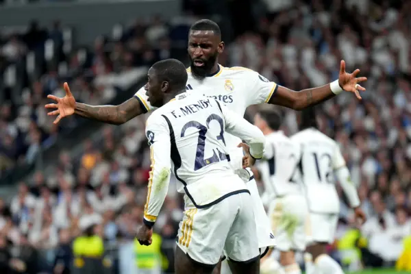 Antonio Rüdiger y Ferland Mendy (Photo by Angel Martinez/Getty Images)