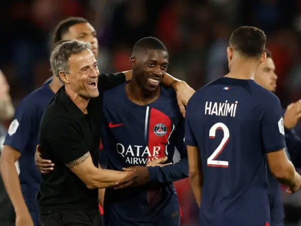 Ousmane Dembéle y Luis Enrique se "perdonan" Luis Enrique y Ousmane Dembélé