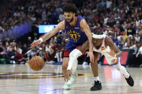 Denver Nuggets vs Oklahoma City Thunder (Photo by Matthew Stockman/Getty Images)