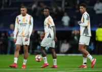 Kylian Mbappé, Vini Jr y Jude Bellingham (Photo by Angel Martinez/Getty Images)