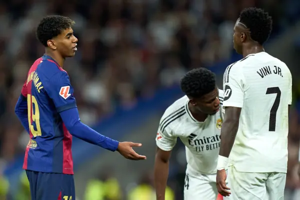 Lamine Yamal y Vini Jr (Photo by Angel Martinez/Getty Images)