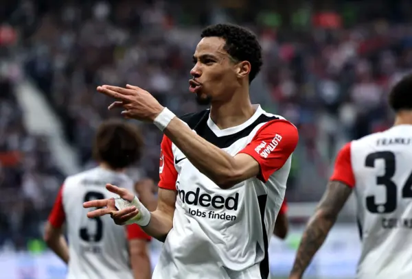 Hugo Ekitike (Photo by Christof Koepsel/Getty Images)