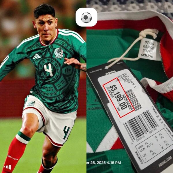 Filtran la nueva camiseta de Mexico con un costo de más de 3000 pesos pesos