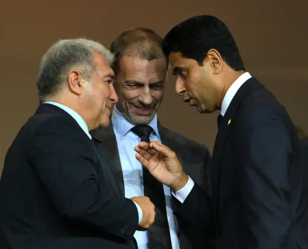 La UEFA celebra la suspensión del partido en Miami (Photo by David Ramos/Getty Images)