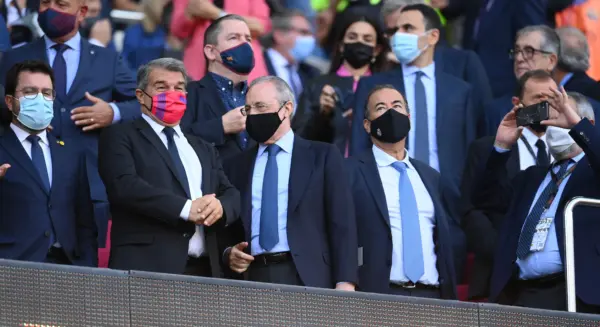 Joan Laporta se olvida del Real Madrid y la Superliga (Photo by David Ramos/Getty Images)
