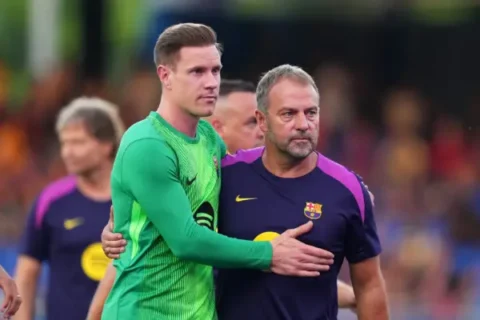 Marc-Andre Ter Stegen Photo by Alex Caparros/Getty Images