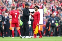 Mohamed Salah y Jurgen Klopp Photo by Alex Livesey/Getty Images