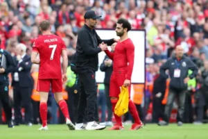 Mohamed Salah y Jurgen Klopp Photo by Alex Livesey/Getty Images