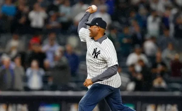 Mariano Rivera en un partido de los Yankees.