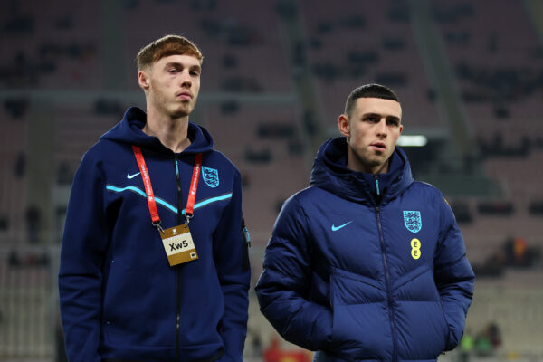 Cole Palmer y Phil Foden son bajas de Inglaterra para el Mundial 2026 (Photo by Alex Grimm/Getty Images)